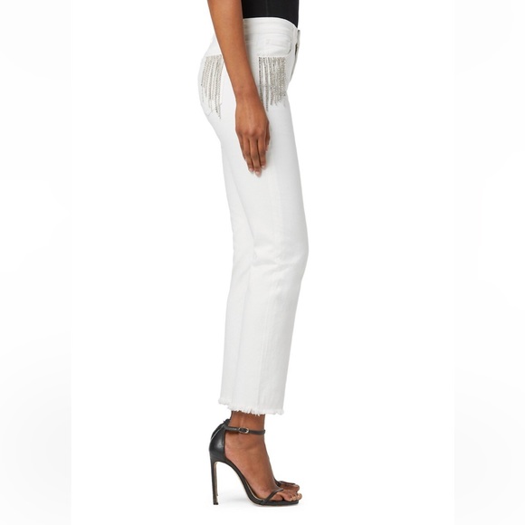 NWT Stephanie Gottlieb x Joe’s The Lara Mid-Rise White Jeweled Jeans - Size 24 - Picture 3 of 8